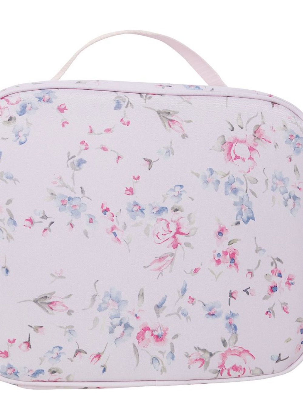 LoveShackFancy Pink Floral Ruffle Lunch Tote